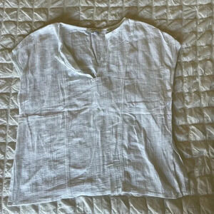 Vince White V-Neck Top